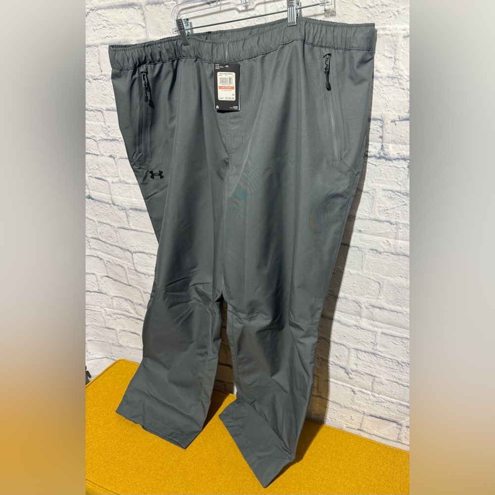 Under Armour Charcoal Lined Stormproof Rain Pants - Picture 4 of 9